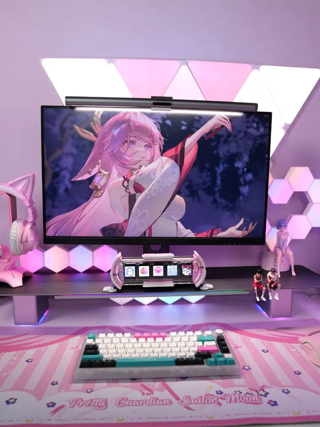 Times Gate Informatives Pixel Display Pink von Divoom