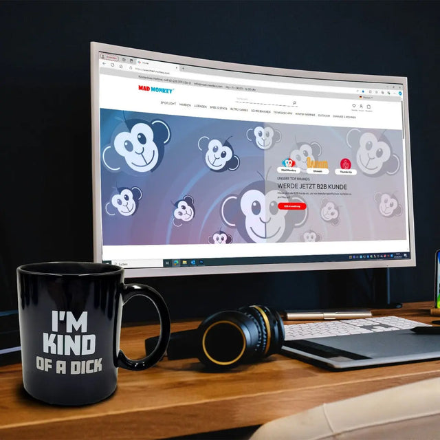 Tasse Kind of a Dick mit Farbwechsel durch Wärme von Mad Monkey