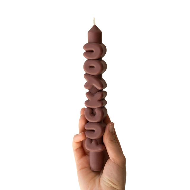 Kerze Taper candle F*CK YOU Mocha von Taper Candles