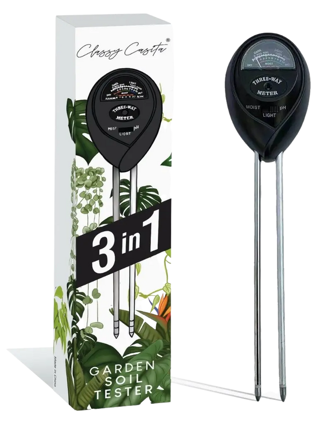 Feuchtigkeitsmessgerät 3 in 1 Für Feuchtigkeit pH-Wert und Lichtintensität von Classy Casita