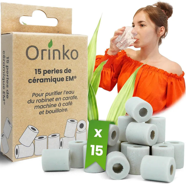 Keramikperlen Wasserreiniger 15er-Pack Grau von Orinko
