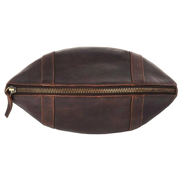 Kulturtasche aus Echtleder American Football von Cavendish