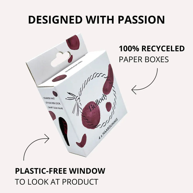 Geflochtene Haargummis Grau 4er Set von Bellody