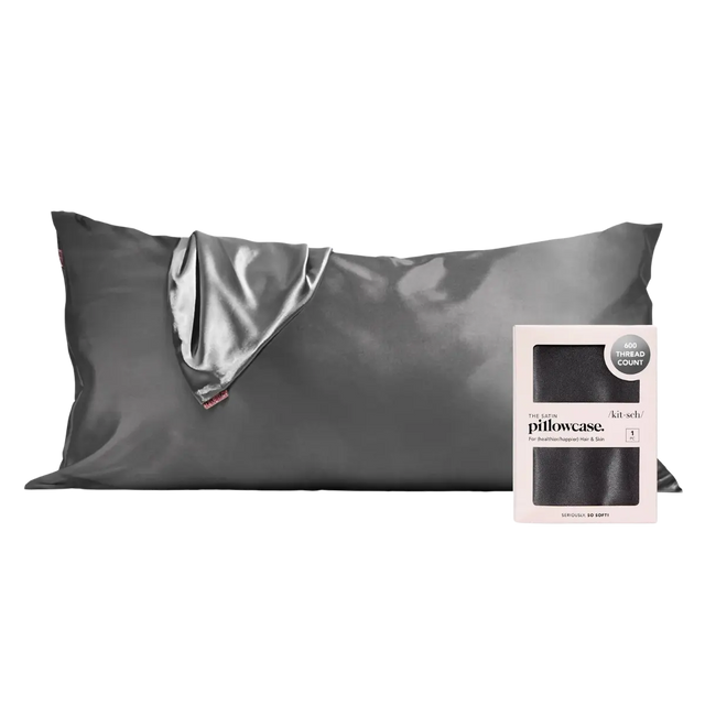 Satin Kissenbezug King Anthrazit von Kitsch