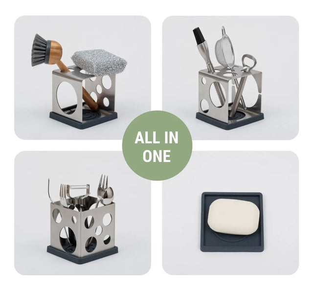 dri.cube Utensilienbehälter Edelstahl von Sanni Shoo