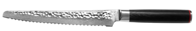 Brotmesser mit Wellenschliff Damas Pakka von KOTAI
