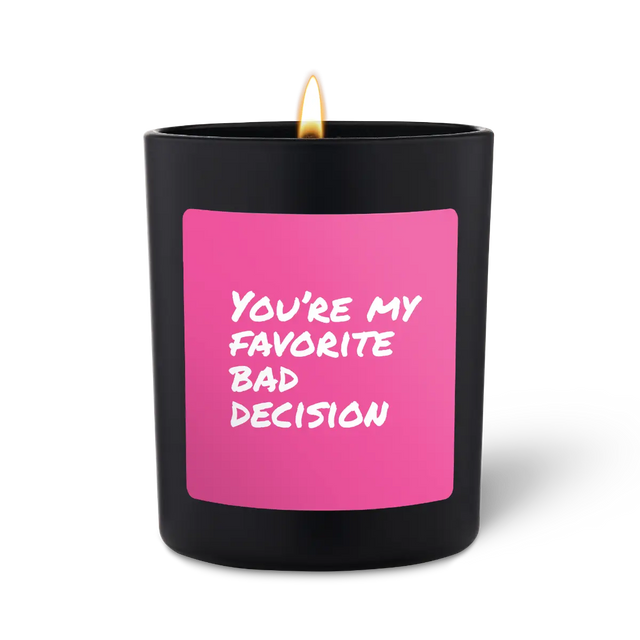 Duftkerze Schwarz Woody You are my favorite bad decision von ChattyCandles