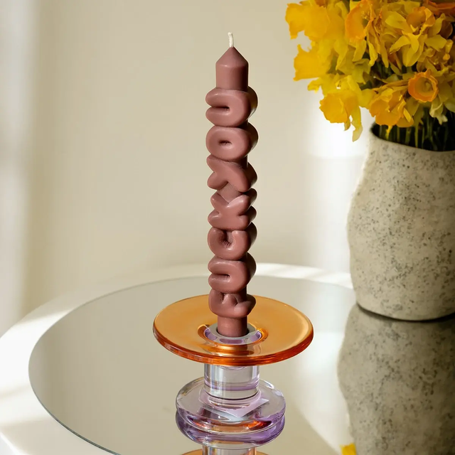 Kerze Taper candle F*CK YOU Mocha von Taper Candles