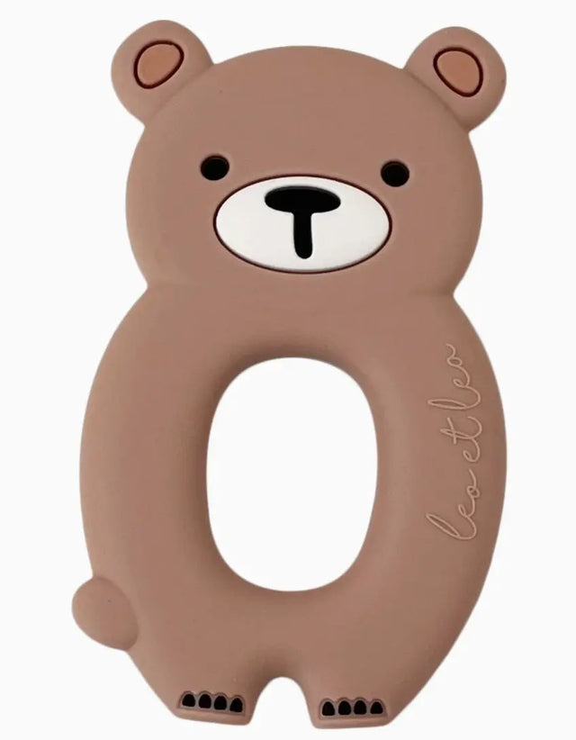 Big Bear Beissring Silikon Montessori Hellrosa von Leo et Lea