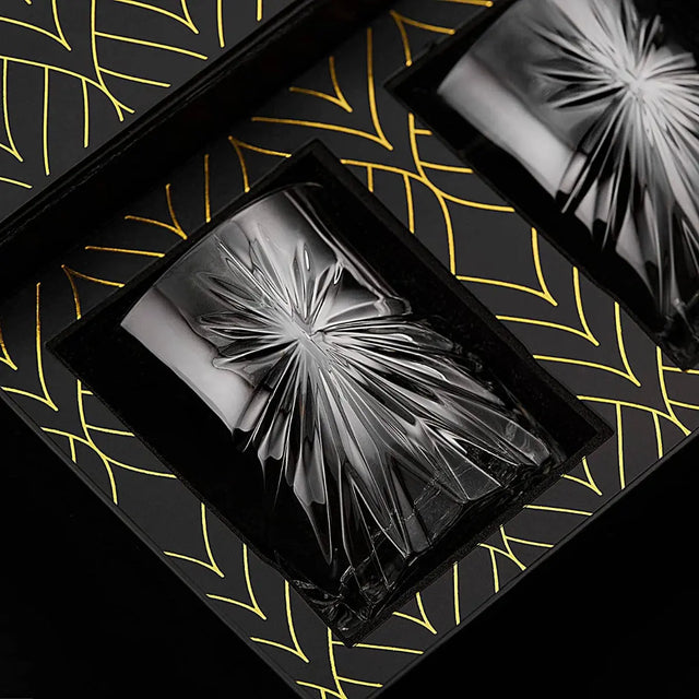 Soleil Whiskeygläser Geschenkset 2er von ROCKS Whiskey Chilling Stones