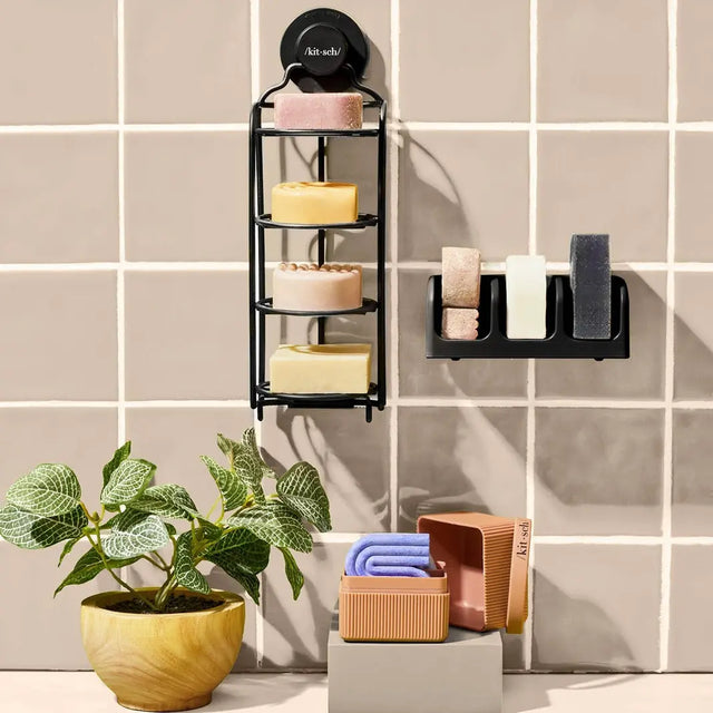 Seifenschale 3er Schwarz von Kitsch