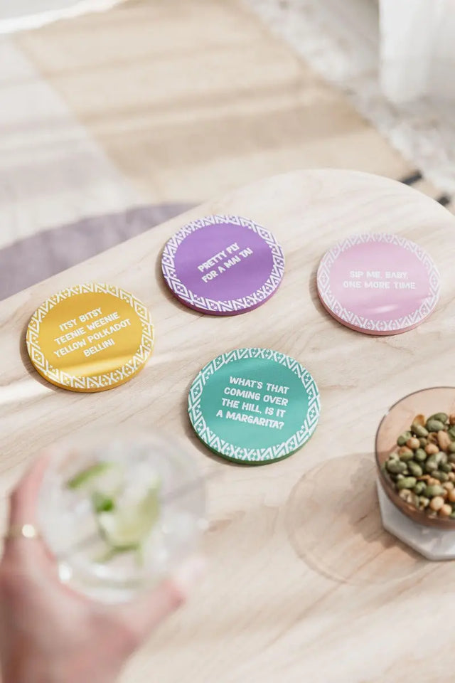 Cocktail Untersetzer Songlyrics 4er-Set Volume 1 von Uberstar