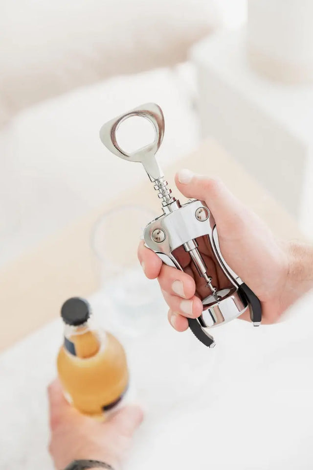 Korkenzieher Geflügelt Premium Silber von Uberstar