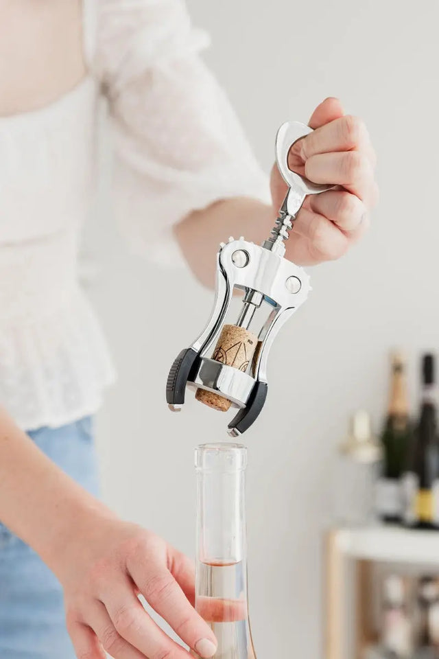 Korkenzieher Geflügelt Premium Silber von Uberstar