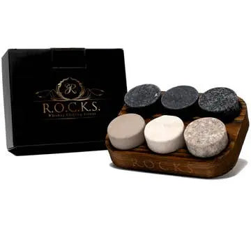 Whiskey Kühlsteine Geschenkset 6er von ROCKS Whiskey Chilling Stones