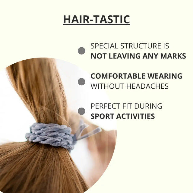 Geflochtene Haargummis Gelb 4er Set von Bellody