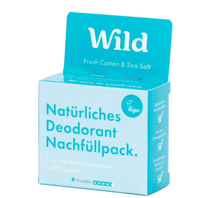 Deodorant Refill Fresh Cotton & Sea Salt von Wild