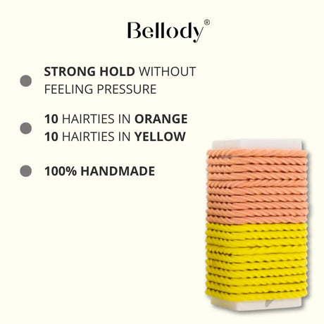 Mini Haargummis Orange Gelb 20er Set von Bellody