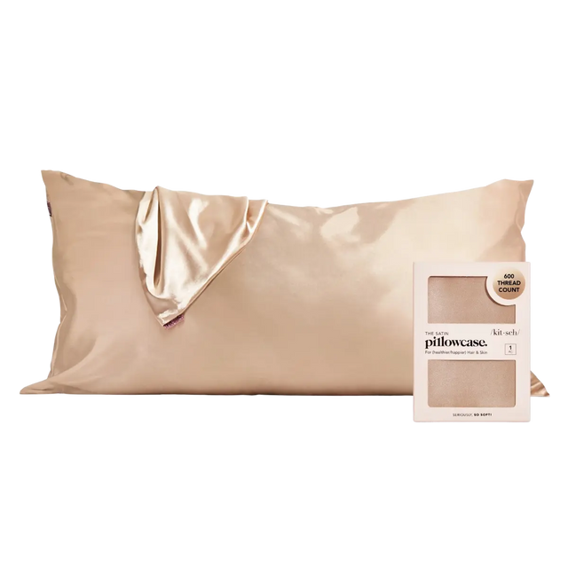 Satin Kissenbezug King Champagne von Kitsch