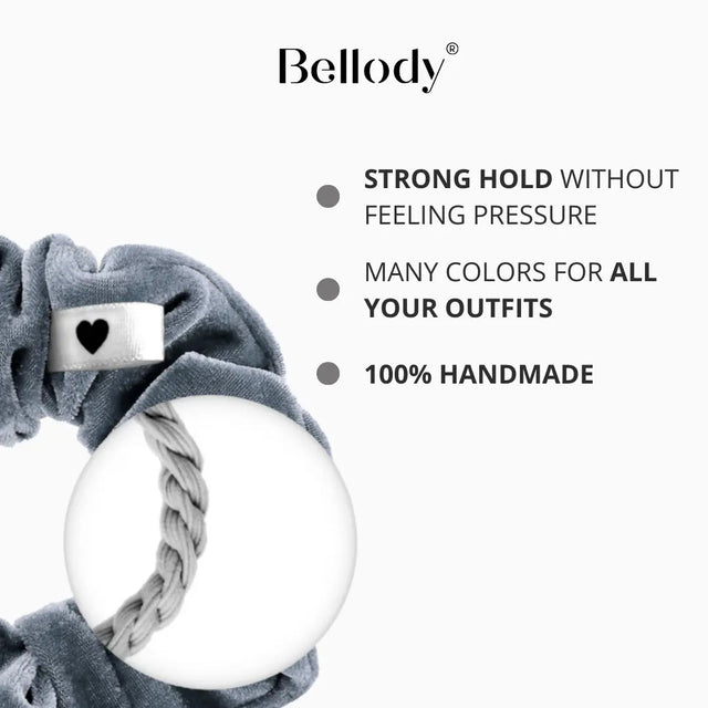 Samt-Scrunchie Grau von Bellody