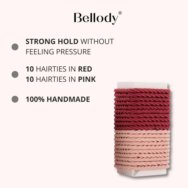 Mini Haargummis Rose Rot 20er Set von Bellody