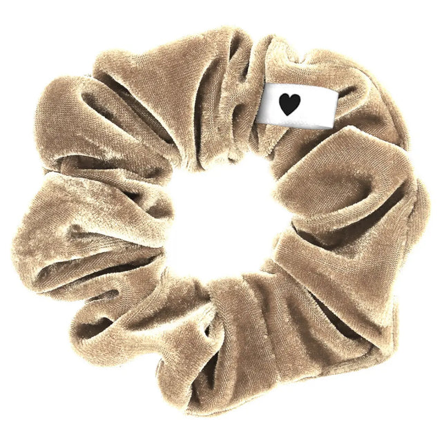 Samt-Scrunchie Beige von Bellody
