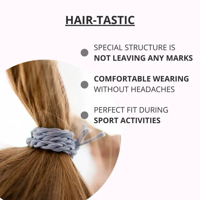 Geflochtene Haargummis Rosa 4er Set von Bellody