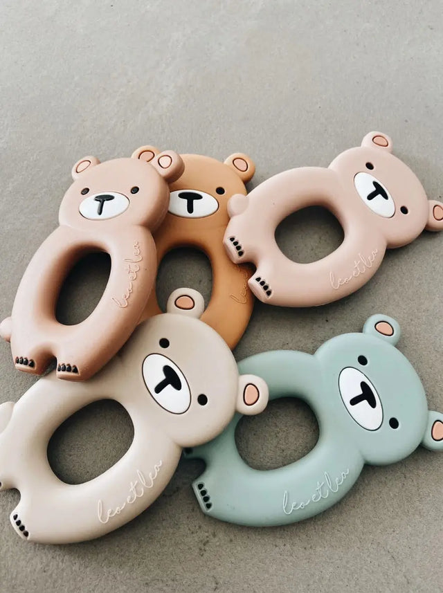 Big Bear Beissring Silikon Montessori Hellrosa von Leo et Lea