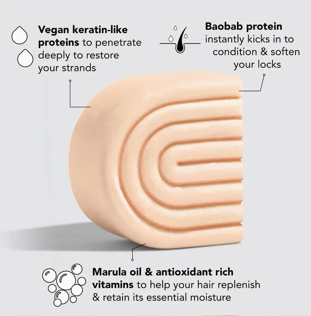 Festes Shampoo Bond Bar Stärkende Haarpflege für geschädigtes Haar von Kitsch