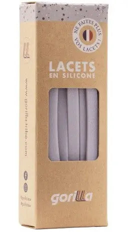 Elastische Schnürsenkel Flexibel Ohne Binden Breit Silikon Silver von Gorilla Lacets