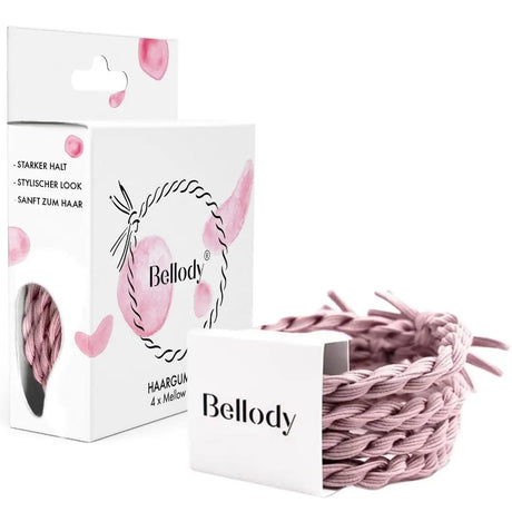 Geflochtene Haargummis Rosa 4er Set von Bellody