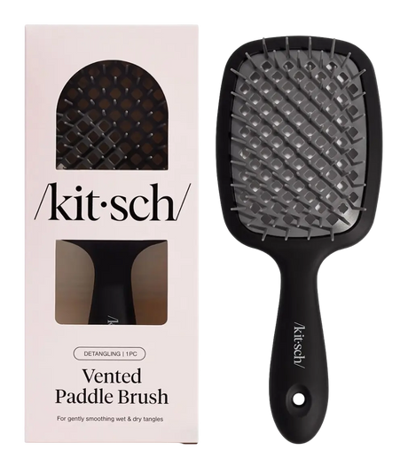 Belüftete Paddelbürste Schwarz von Kitsch