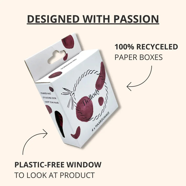 Geflochtene Haargummis Orange 4er Set von Bellody