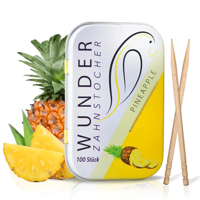 Zahnstocher mit Geschmack Ananas von Wunder Zahnstocher