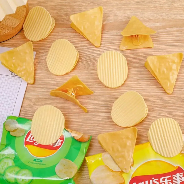 Beutelclips In Chips Form Nacho und Pringles 4er Set von Homerely