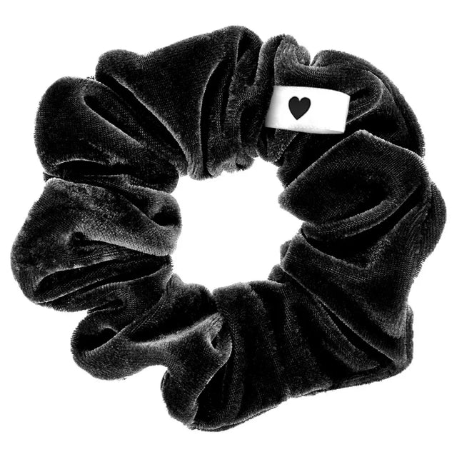 Samt-Scrunchie Schwarz von Bellody