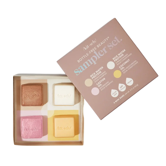 Plastikfreie Haarpflege in Reisegrösse 4er Set von Kitsch