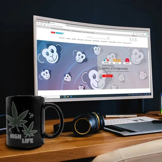 Tasse High Life Weed mit Farbwechsel von Mad Monkey