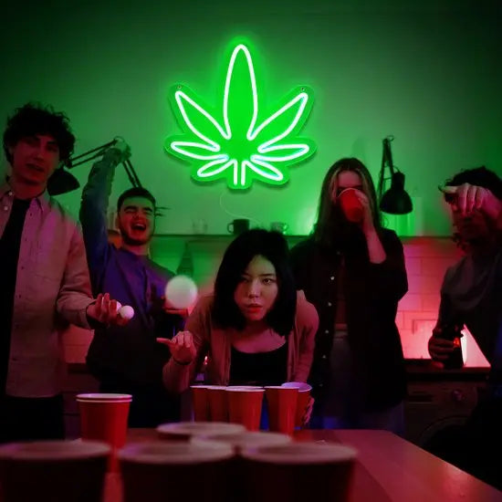 Neon Lampe Weed von Mad Monkey