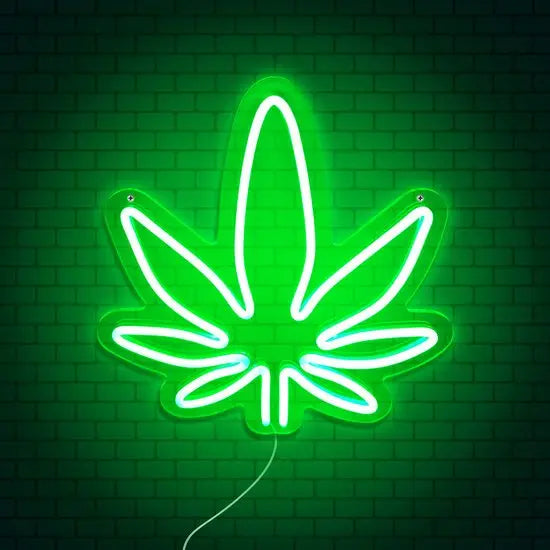 Neon Lampe Weed von Mad Monkey