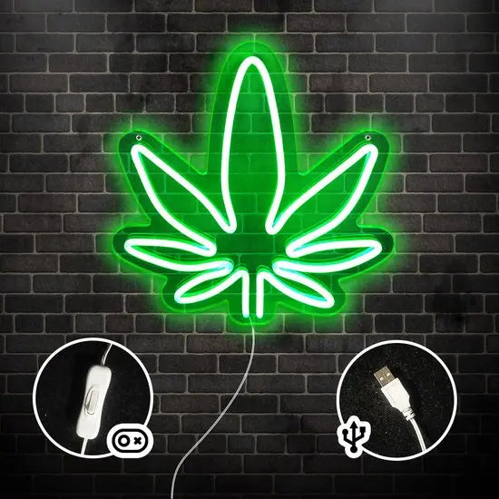 Neon Lampe Weed von Mad Monkey