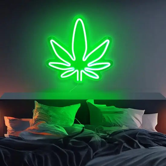 Neon Lampe Weed von Mad Monkey