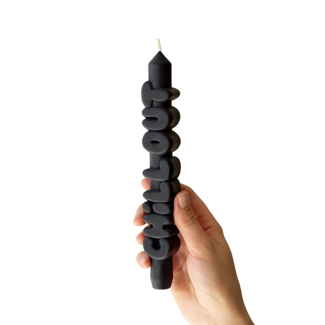 Kerze Taper candle CHILL OUT schwarz von Taper Candles