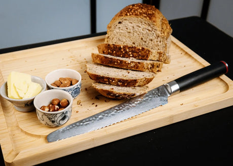 Brotmesser mit Wellenschliff Damas Pakka von KOTAI