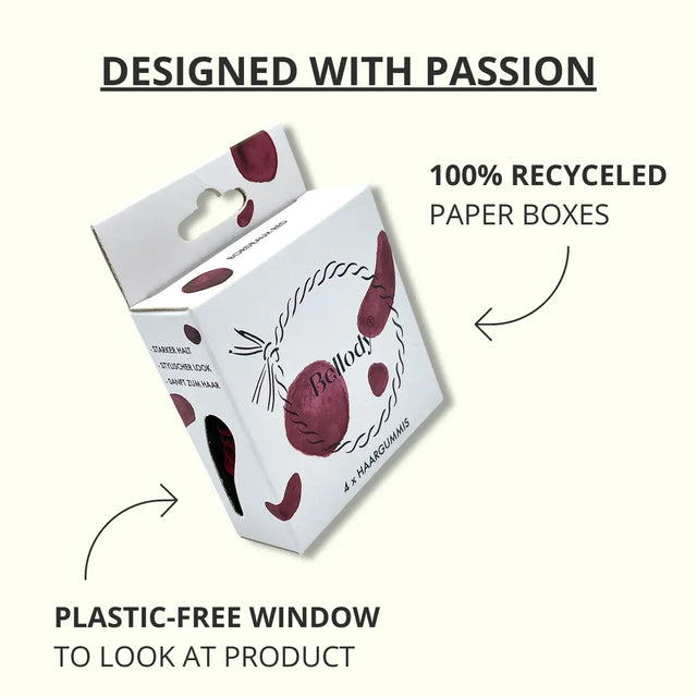 Geflochtene Haargummis Gelb 4er Set von Bellody