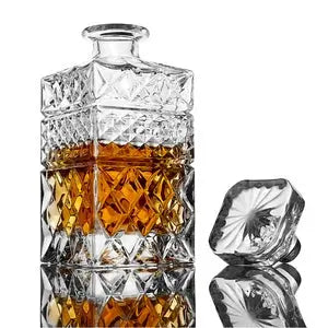Edler Whiskey Dekanter mit Gläser und Kühlsteinen Geschenkset von ROCKS Whiskey Chilling Stones