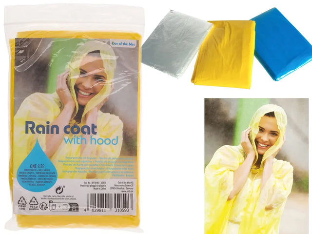 Regenponcho mit Kapuze von Out of the blue