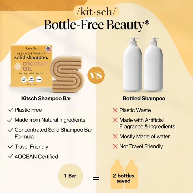 Shampoo-Riegel mit Kokosnussöl für Feuchtigkeit von Kitsch