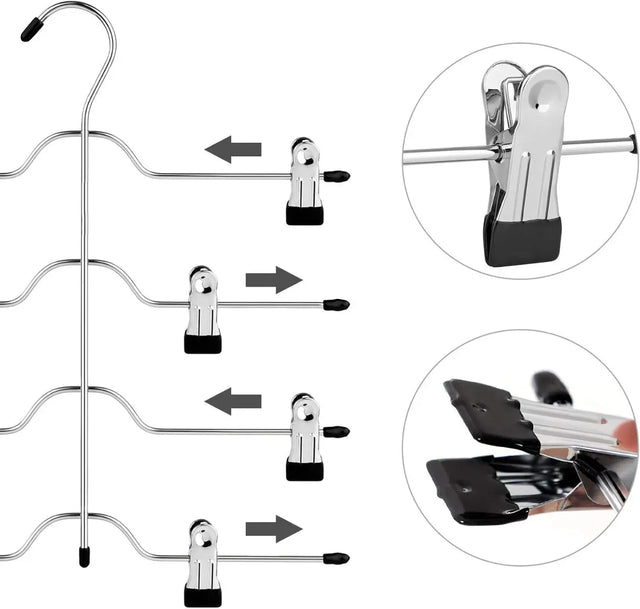 Hosenbügel Mehrfach-Rockbügel mit Clips 3er Set von Songmics