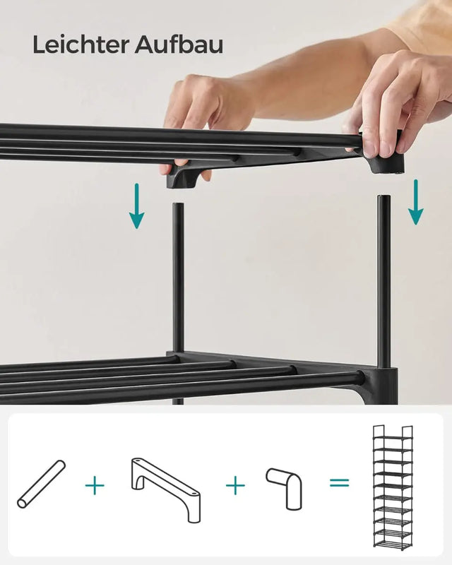 Schuhregal mit 10 Ebenen offener Schuhschrank von guteszeug.ch